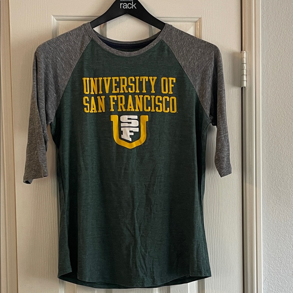 USF - San Francisco baseball style 3/4 length sleeve T
